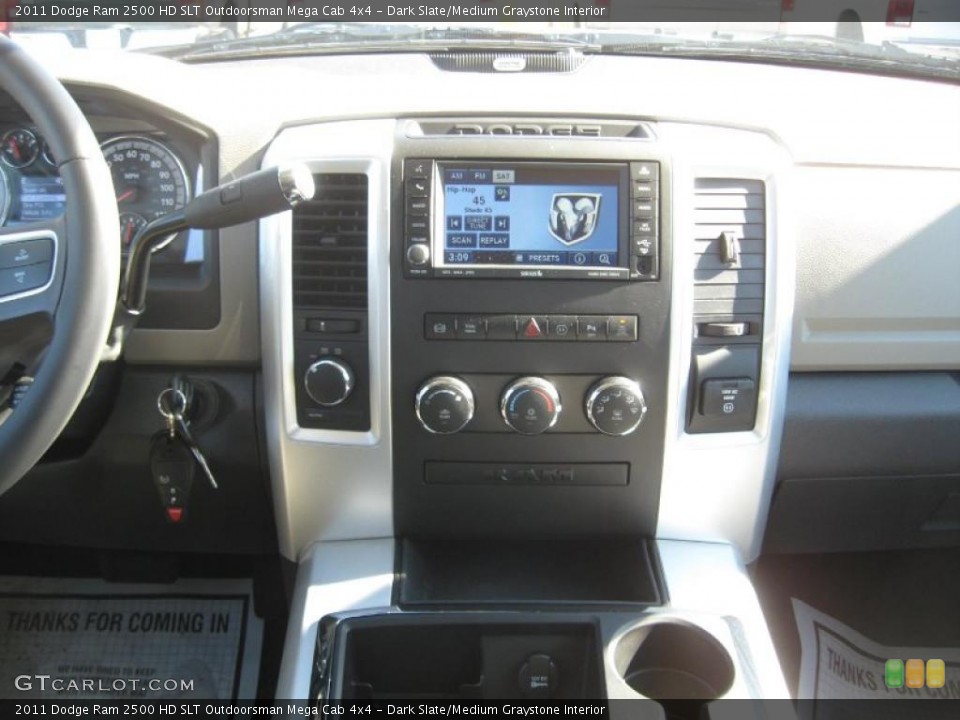 Dark Slate/Medium Graystone Interior Controls for the 2011 Dodge Ram 2500 HD SLT Outdoorsman Mega Cab 4x4 #44139187