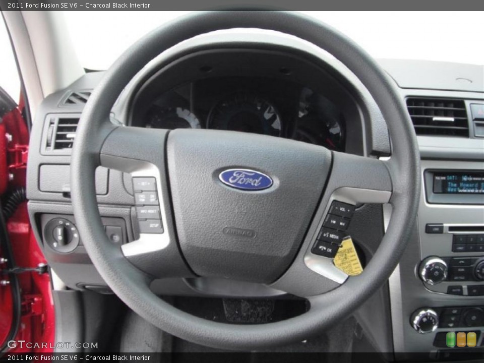 Charcoal Black Interior Steering Wheel for the 2011 Ford Fusion SE V6 #44141786