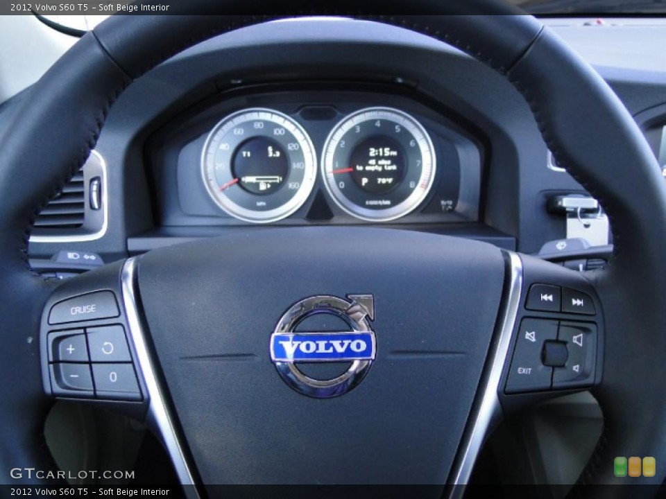 Soft Beige Interior Steering Wheel for the 2012 Volvo S60 T5 #44146957