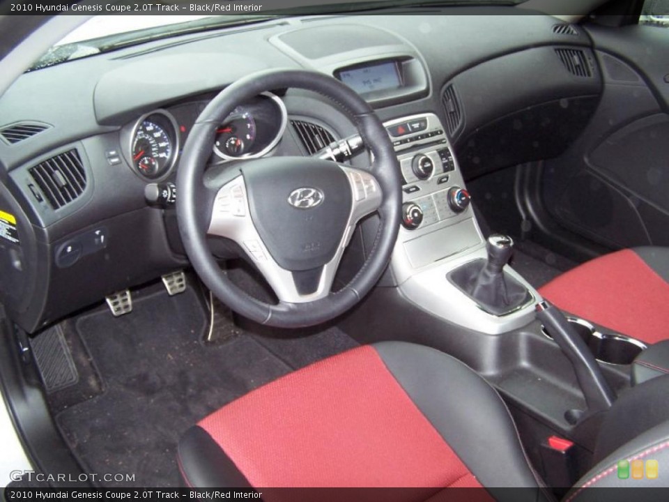 Black/Red Interior Prime Interior for the 2010 Hyundai Genesis Coupe 2.0T Track #44147505