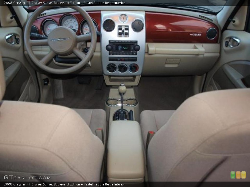 Pastel Pebble Beige Interior Dashboard for the 2008 Chrysler PT Cruiser Sunset Boulevard Edition #44149153