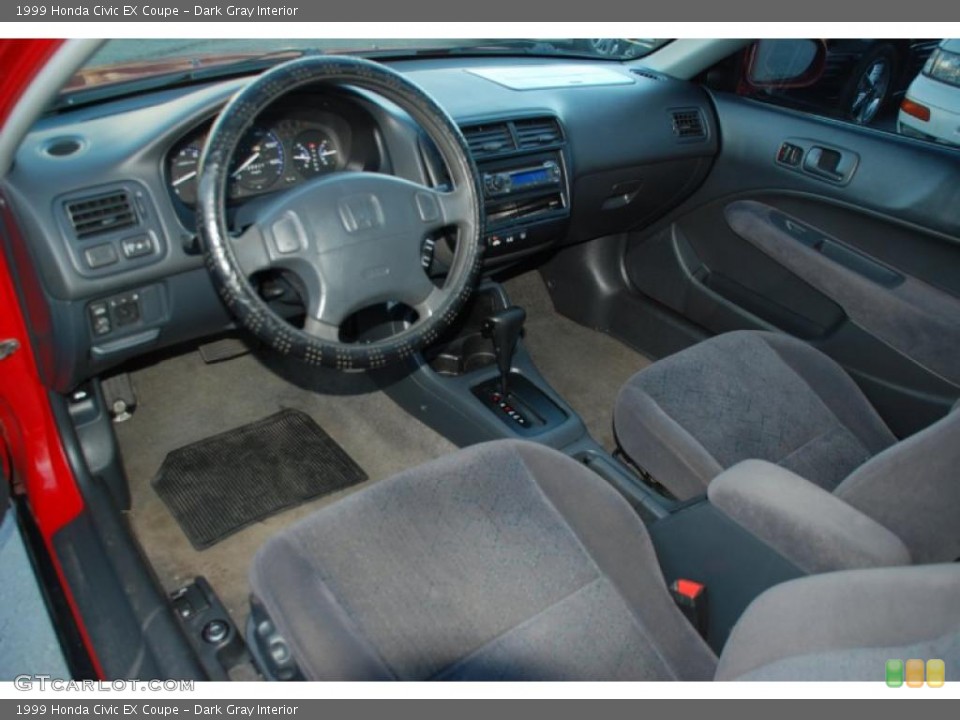 Dark Gray Interior Prime Interior for the 1999 Honda Civic EX Coupe #44149215