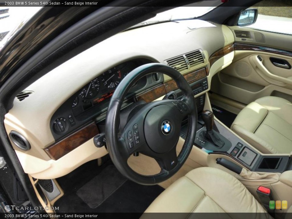 Sand Beige Interior Prime Interior for the 2003 BMW 5 Series 540i Sedan #44151517