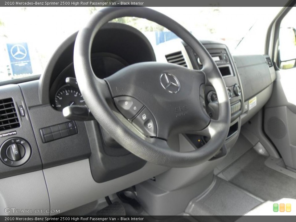 Black Interior Steering Wheel for the 2010 Mercedes-Benz Sprinter 2500 High Roof Passenger Van #44154247