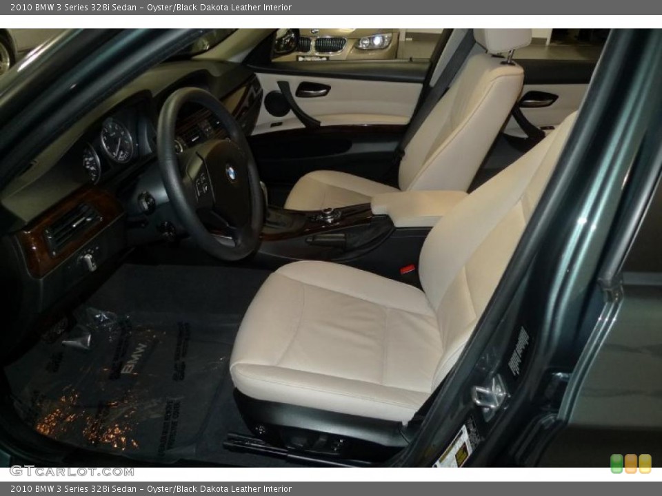 Oyster/Black Dakota Leather Interior Photo for the 2010 BMW 3 Series 328i Sedan #44161062