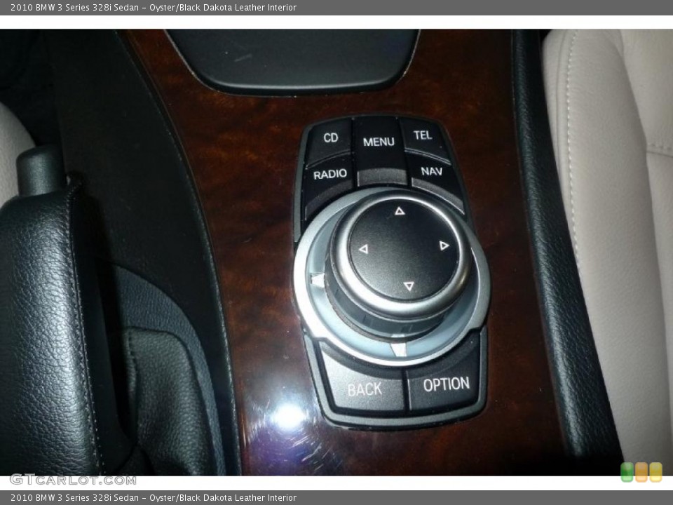 Oyster/Black Dakota Leather Interior Controls for the 2010 BMW 3 Series 328i Sedan #44161660