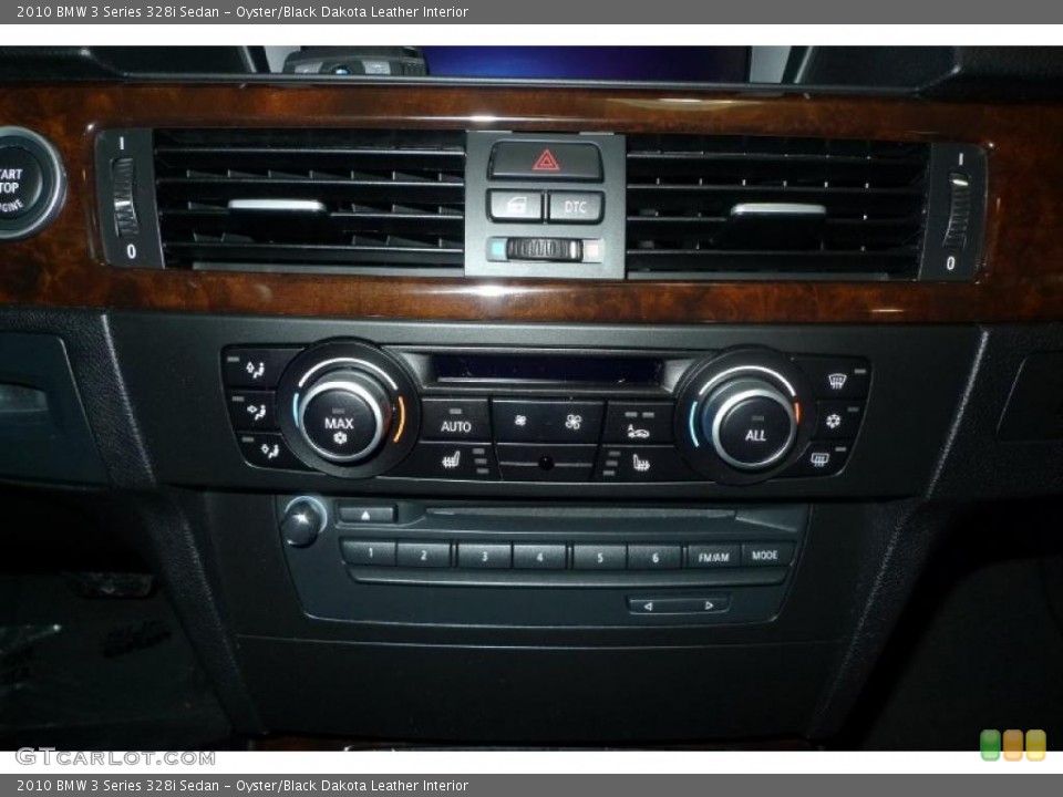 Oyster/Black Dakota Leather Interior Controls for the 2010 BMW 3 Series 328i Sedan #44161692