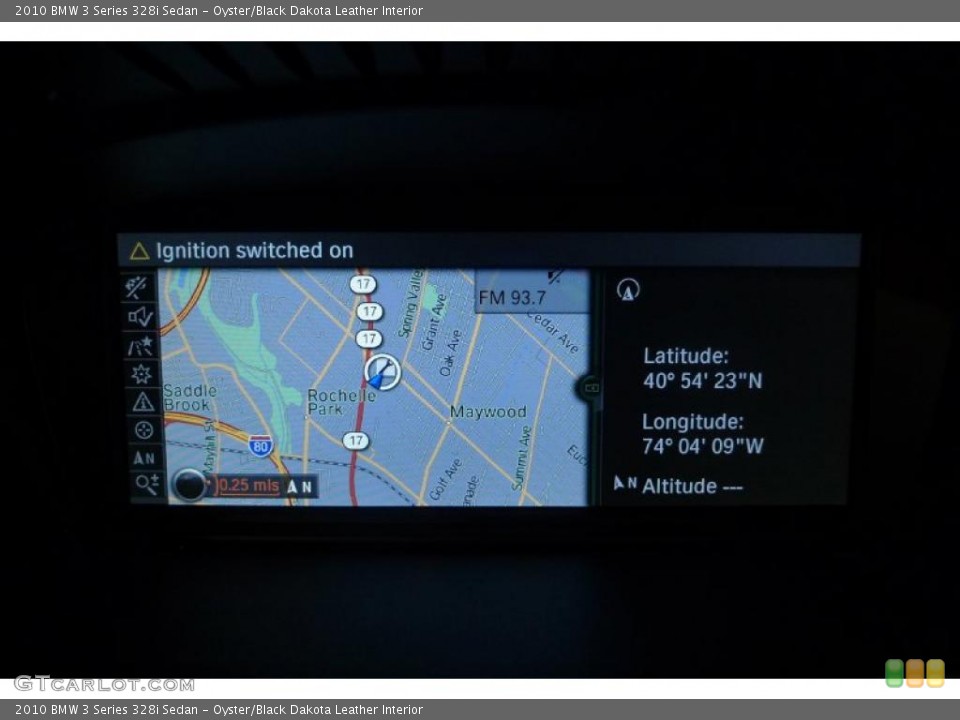 Oyster/Black Dakota Leather Interior Navigation for the 2010 BMW 3 Series 328i Sedan #44161708