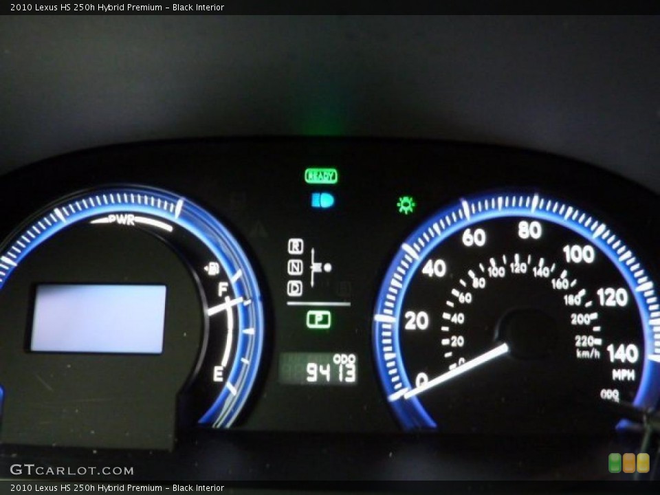 Black Interior Gauges for the 2010 Lexus HS 250h Hybrid Premium #44176772