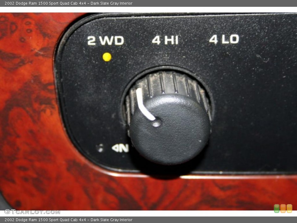 Dark Slate Gray Interior Controls for the 2002 Dodge Ram 1500 Sport Quad Cab 4x4 #44180843