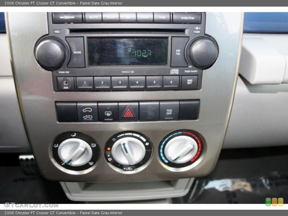 Pastel Slate Gray Interior Controls for the 2006 Chrysler PT Cruiser GT Convertible #44181784