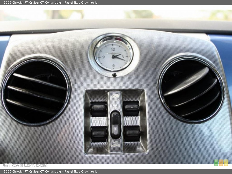 Pastel Slate Gray Interior Controls for the 2006 Chrysler PT Cruiser GT Convertible #44181824