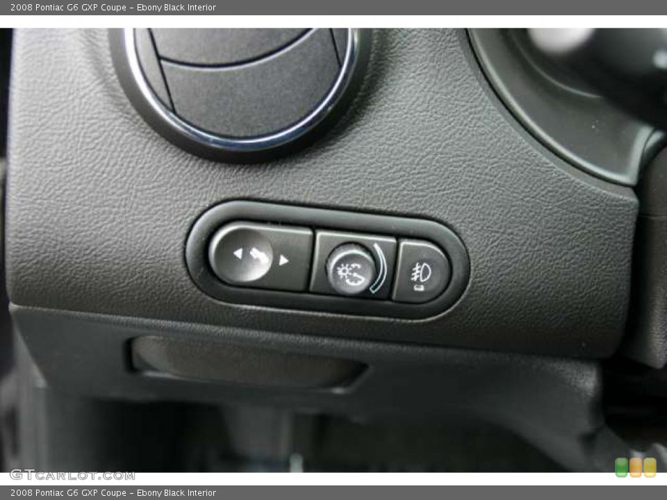 Ebony Black Interior Controls for the 2008 Pontiac G6 GXP Coupe #44185307