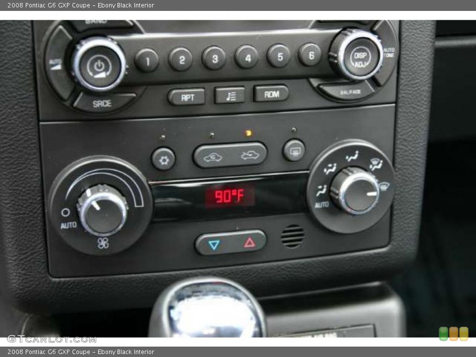 Ebony Black Interior Controls for the 2008 Pontiac G6 GXP Coupe #44185371