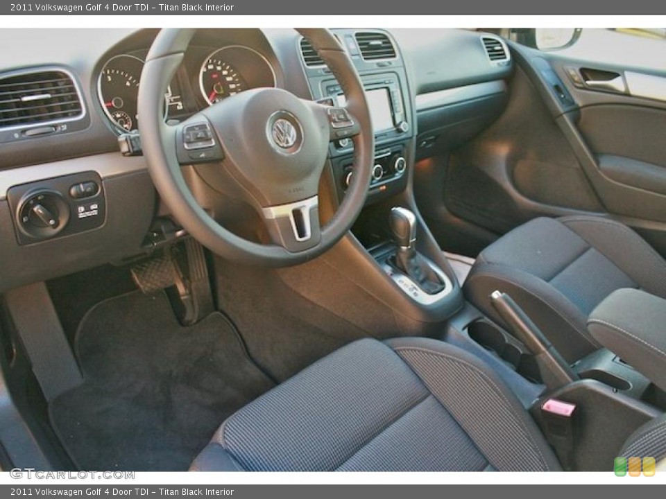 Titan Black Interior Prime Interior for the 2011 Volkswagen Golf 4 Door TDI #44190835