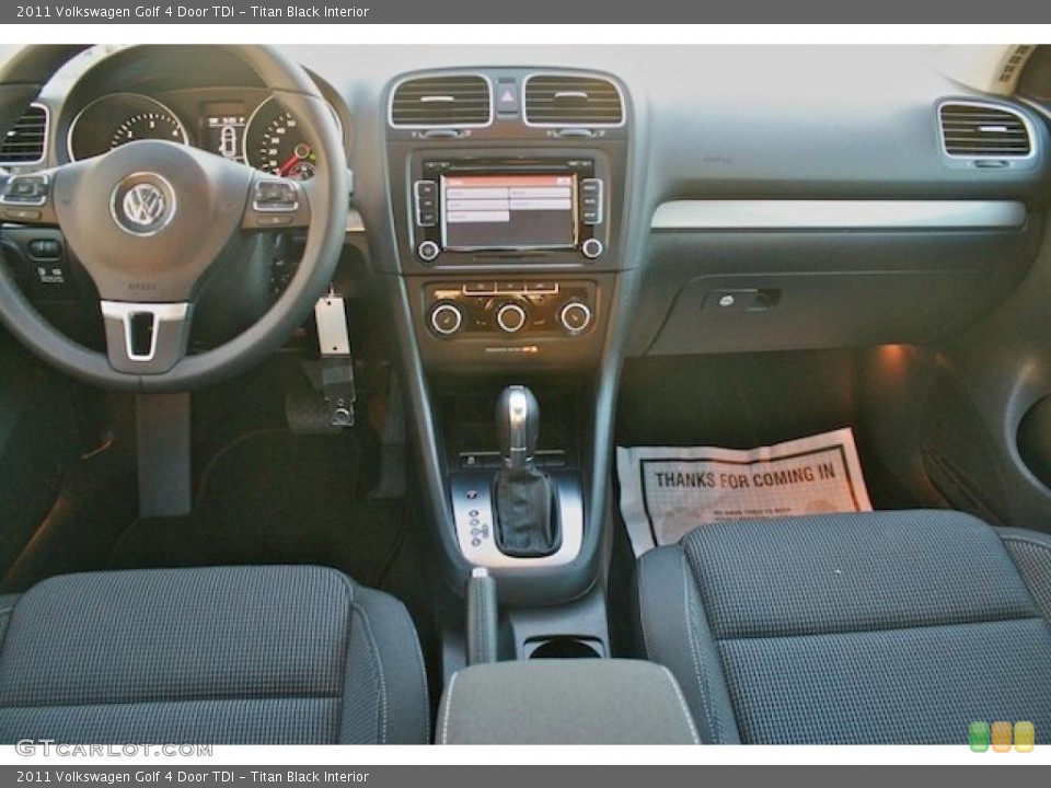 Titan Black Interior Dashboard for the 2011 Volkswagen Golf 4 Door TDI #44190875