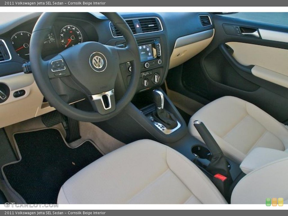 Cornsilk Beige Interior Prime Interior for the 2011 Volkswagen Jetta SEL Sedan #44191063