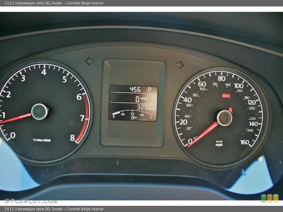 Cornsilk Beige Interior Gauges for the 2011 Volkswagen Jetta SEL Sedan #44191151