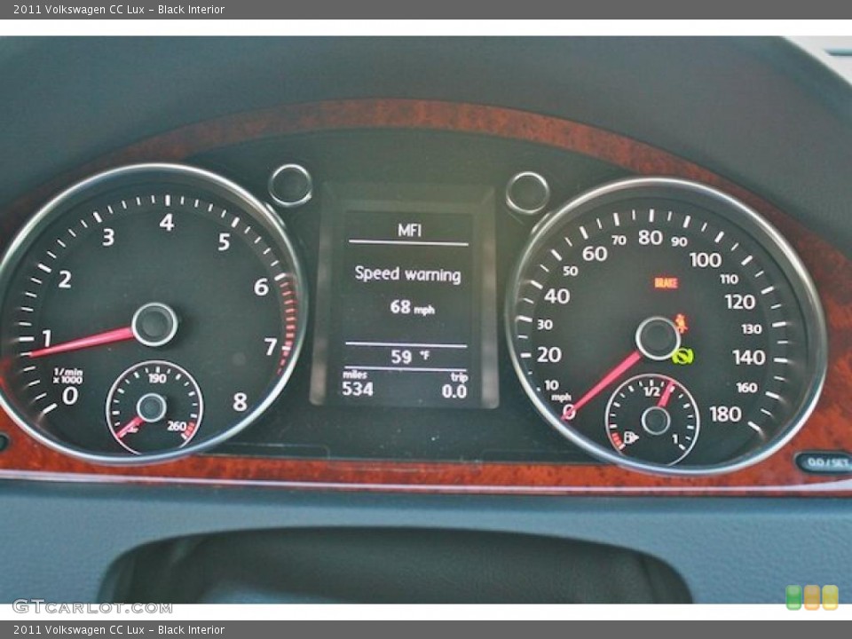 Black Interior Gauges for the 2011 Volkswagen CC Lux #44191539