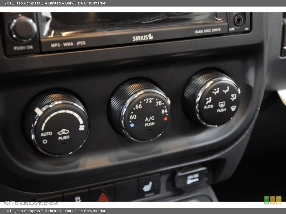Dark Slate Gray Interior Controls for the 2011 Jeep Compass 2.4 Limited #44191687