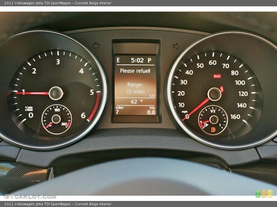 Cornsilk Beige Interior Gauges for the 2011 Volkswagen Jetta TDI SportWagen #44192368