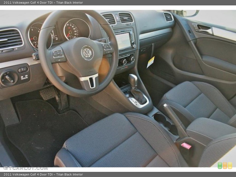 Titan Black Interior Prime Interior for the 2011 Volkswagen Golf 4 Door TDI #44192743