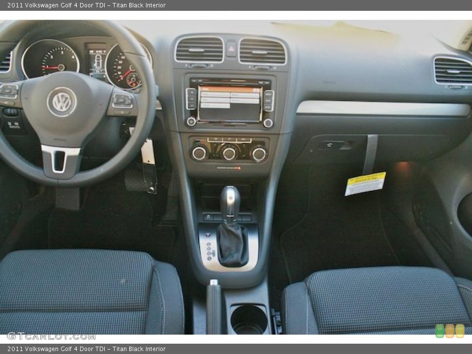 Titan Black Interior Dashboard for the 2011 Volkswagen Golf 4 Door TDI #44192771