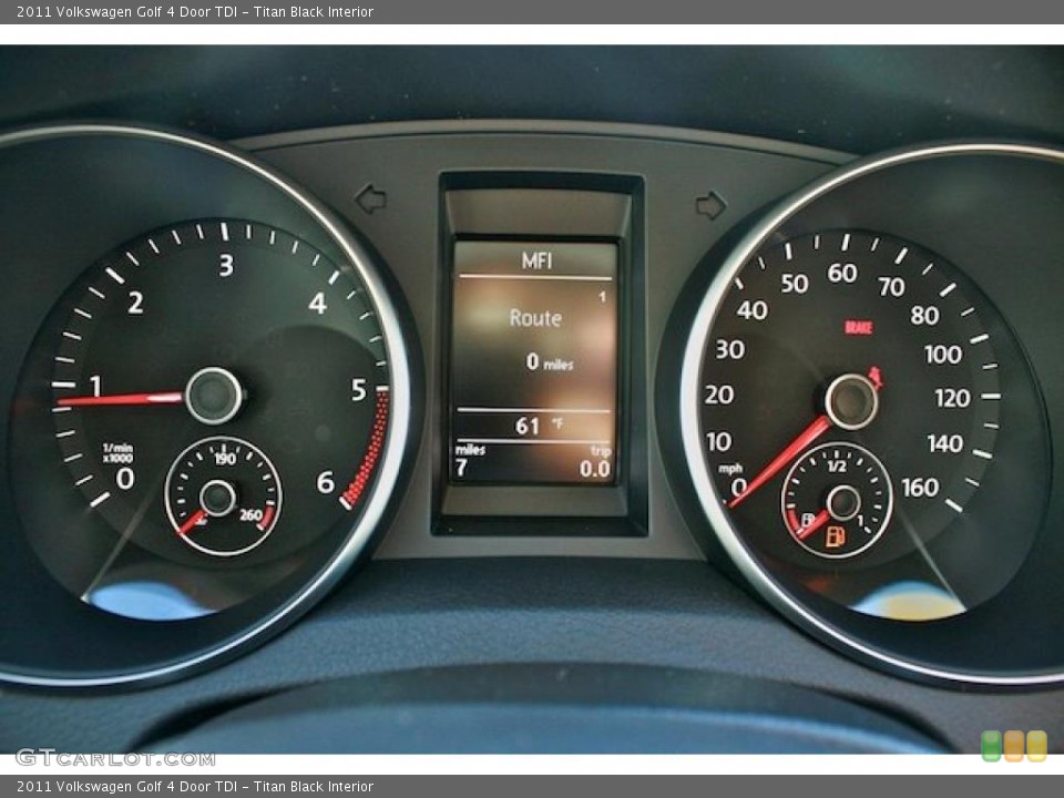 Titan Black Interior Gauges for the 2011 Volkswagen Golf 4 Door TDI #44192811