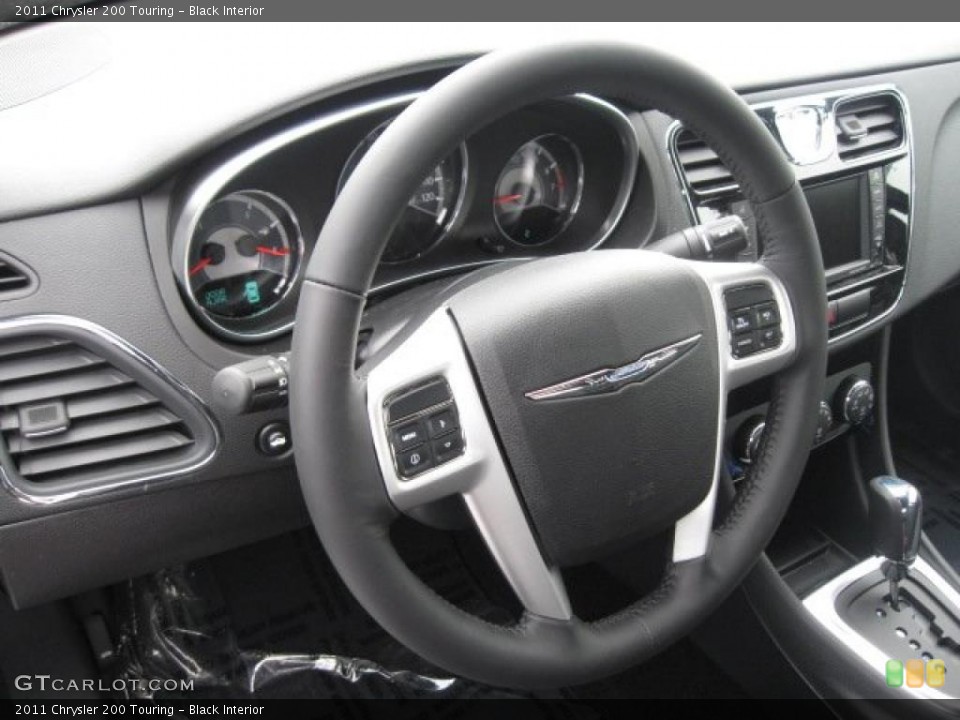 Black Interior Steering Wheel for the 2011 Chrysler 200 Touring #44202182