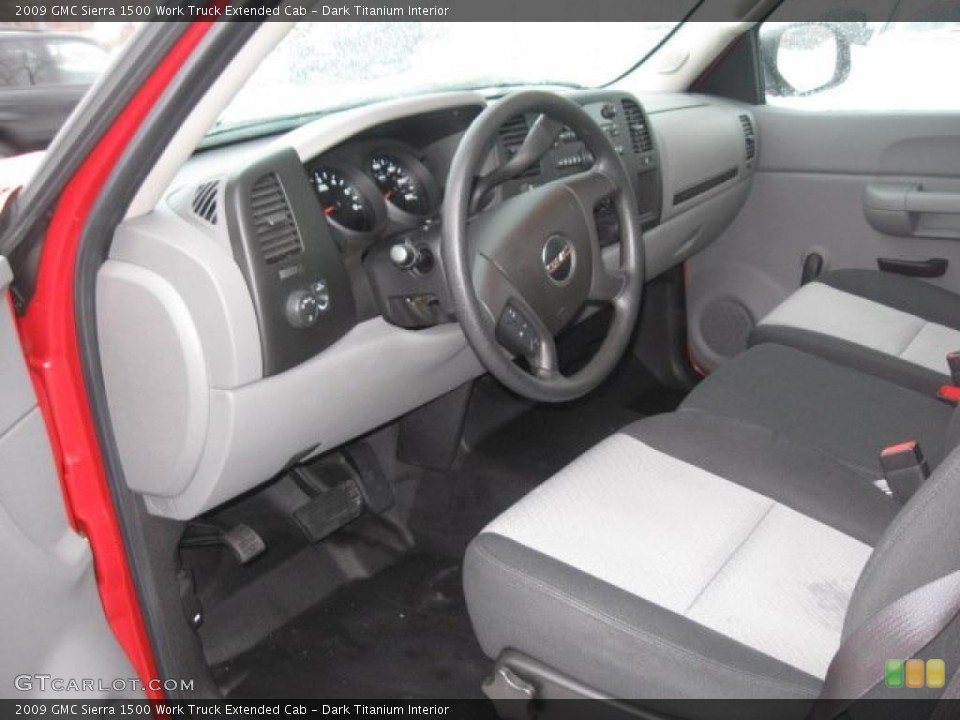 Dark Titanium Interior Prime Interior for the 2009 GMC Sierra 1500 Work Truck Extended Cab #44202358
