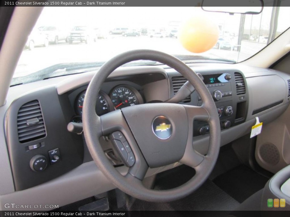 Dark Titanium Interior Dashboard for the 2011 Chevrolet Silverado 1500 Regular Cab #44208863