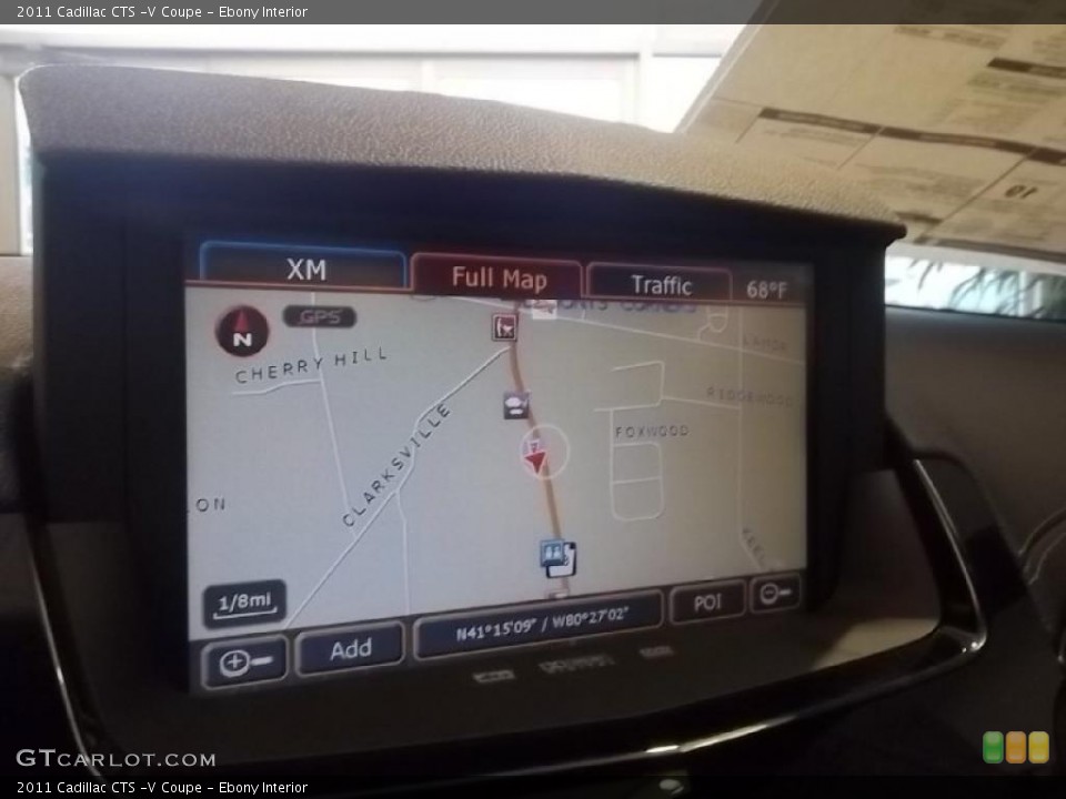 Ebony Interior Navigation for the 2011 Cadillac CTS -V Coupe #44210208