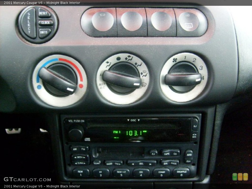 Midnight Black Interior Controls for the 2001 Mercury Cougar V6 #44211632