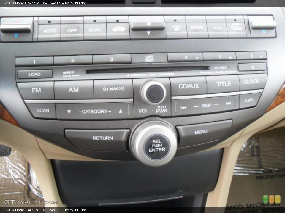 Ivory Interior Controls for the 2008 Honda Accord EX-L Sedan #44213721