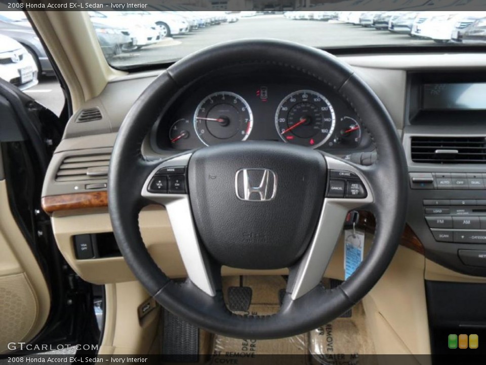 Ivory Interior Steering Wheel for the 2008 Honda Accord EX-L Sedan #44213754