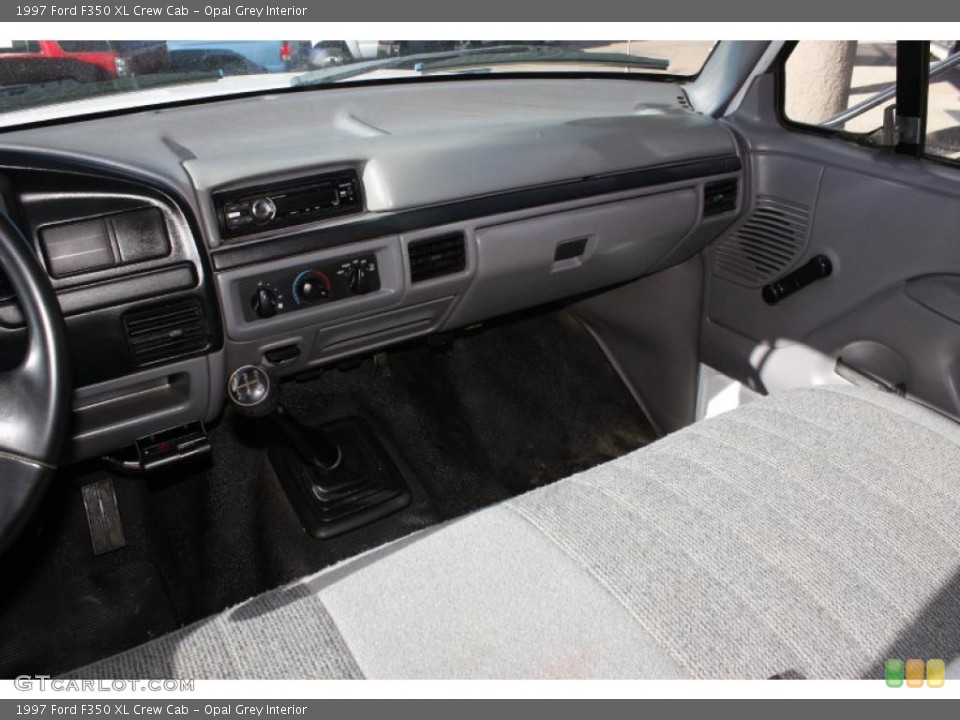 Opal Grey Interior Dashboard for the 1997 Ford F350 XL Crew Cab #44214283