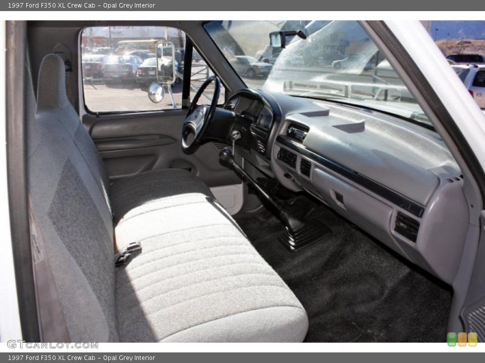 Opal Grey Interior Dashboard for the 1997 Ford F350 XL Crew Cab #44214298