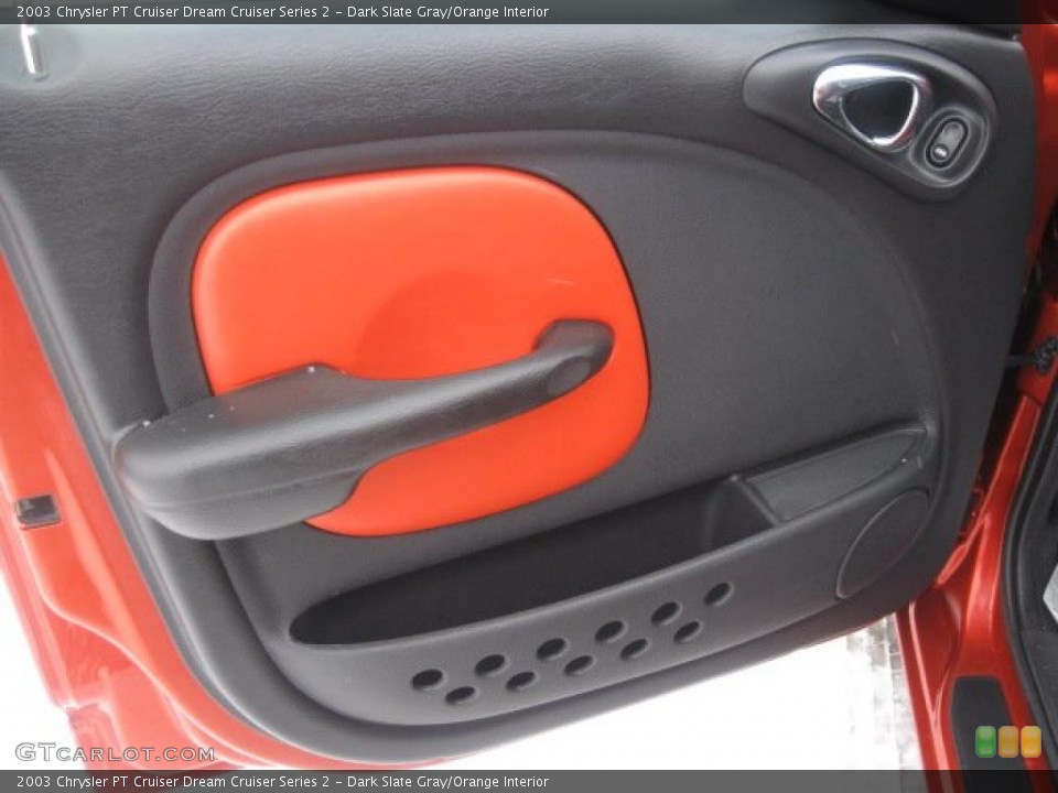 Dark Slate Gray/Orange Interior Door Panel for the 2003 Chrysler PT Cruiser Dream Cruiser Series 2 #44223401