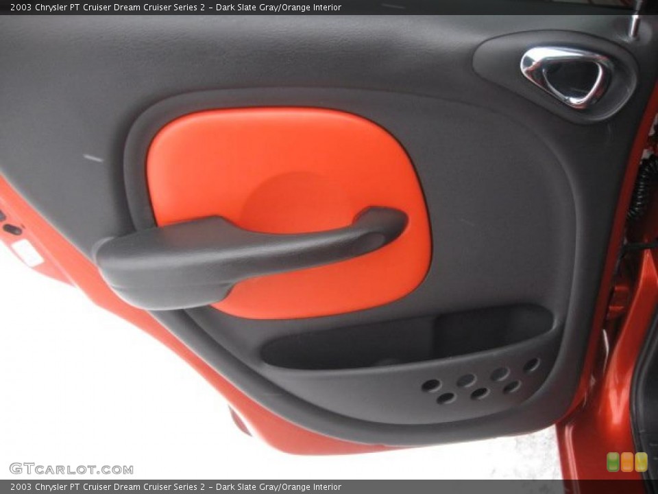 Dark Slate Gray/Orange Interior Door Panel for the 2003 Chrysler PT Cruiser Dream Cruiser Series 2 #44223449