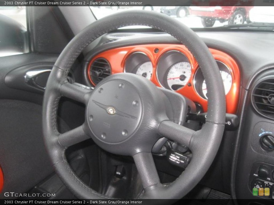Dark Slate Gray/Orange Interior Steering Wheel for the 2003 Chrysler PT Cruiser Dream Cruiser Series 2 #44223601