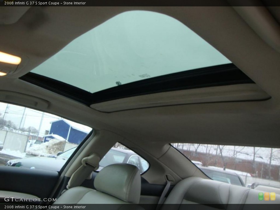 Stone Interior Sunroof for the 2008 Infiniti G 37 S Sport Coupe #44224817
