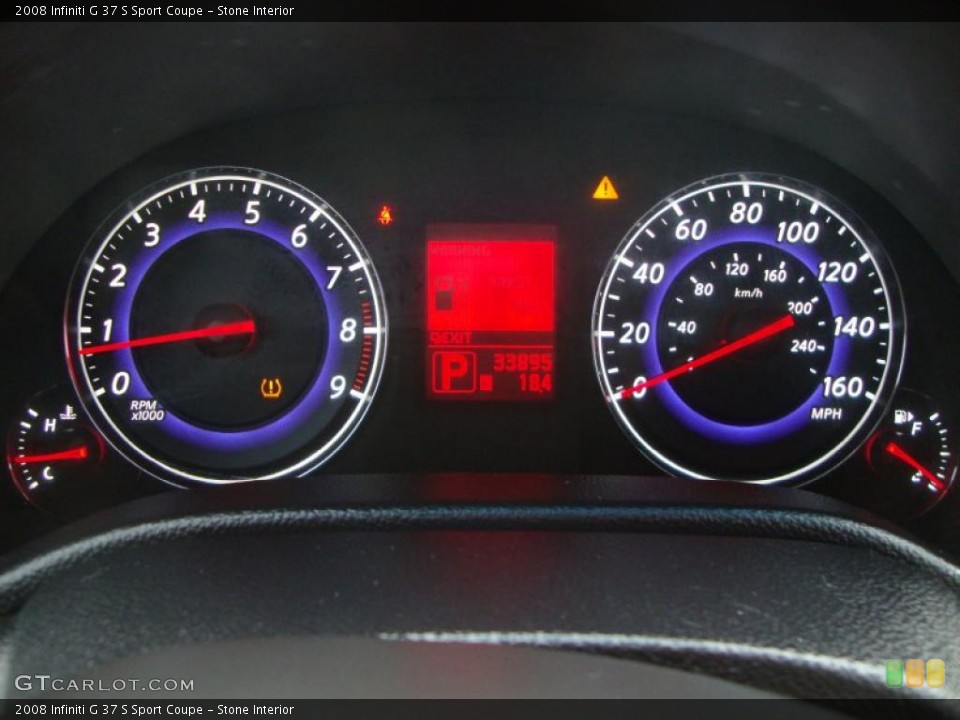 Stone Interior Gauges for the 2008 Infiniti G 37 S Sport Coupe #44224905