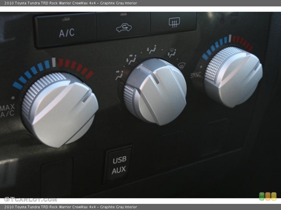 Graphite Gray Interior Controls for the 2010 Toyota Tundra TRD Rock Warrior CrewMax 4x4 #44226785