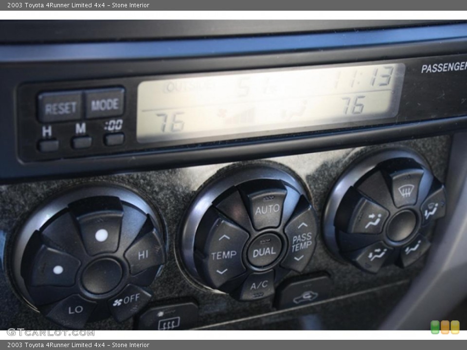 Stone Interior Controls for the 2003 Toyota 4Runner Limited 4x4 #44229001