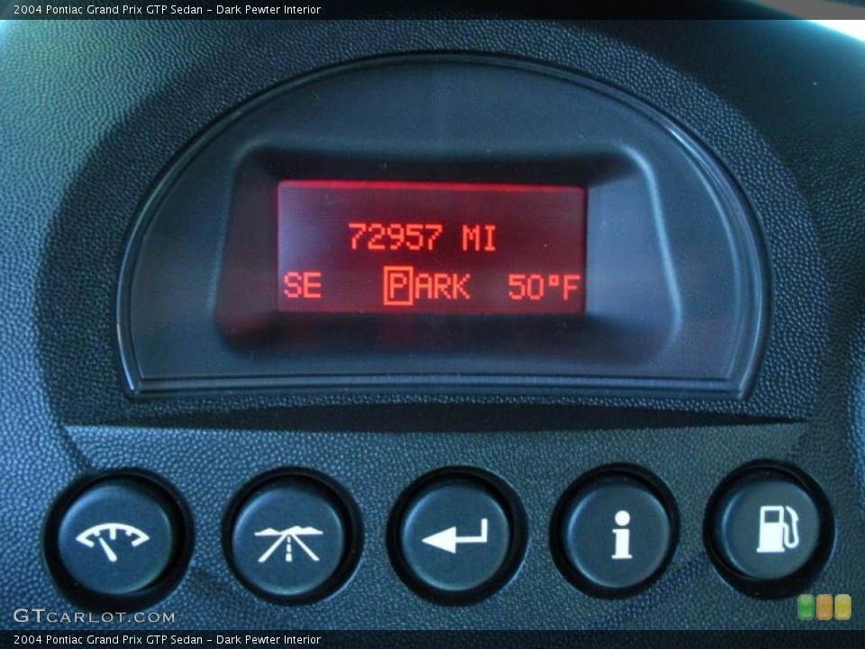 Dark Pewter Interior Controls for the 2004 Pontiac Grand Prix GTP Sedan #44231539