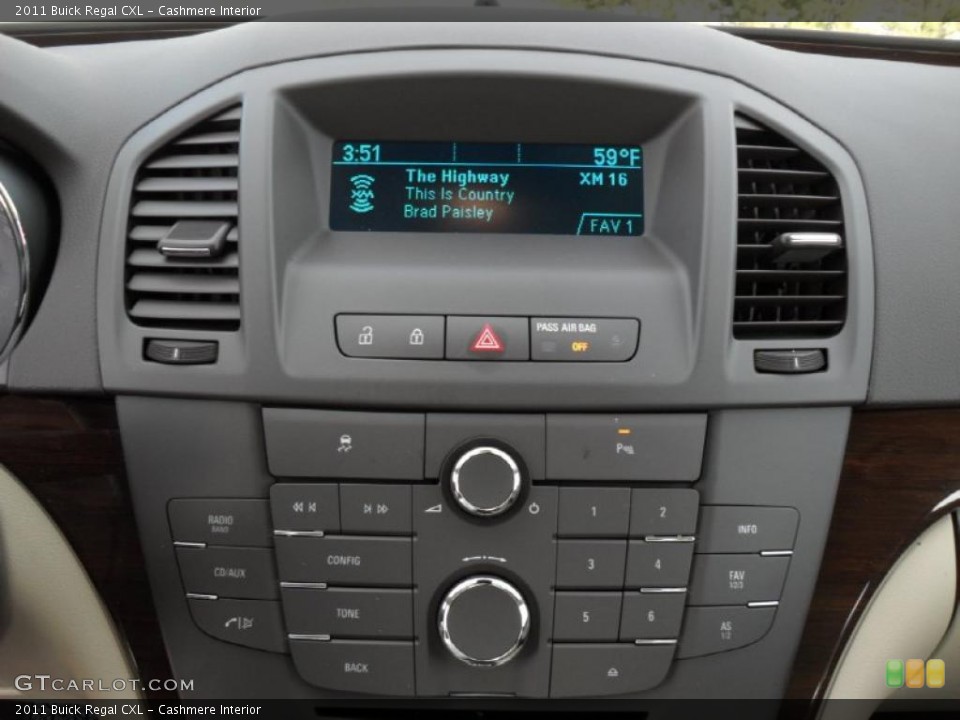 Cashmere Interior Controls for the 2011 Buick Regal CXL #44233269