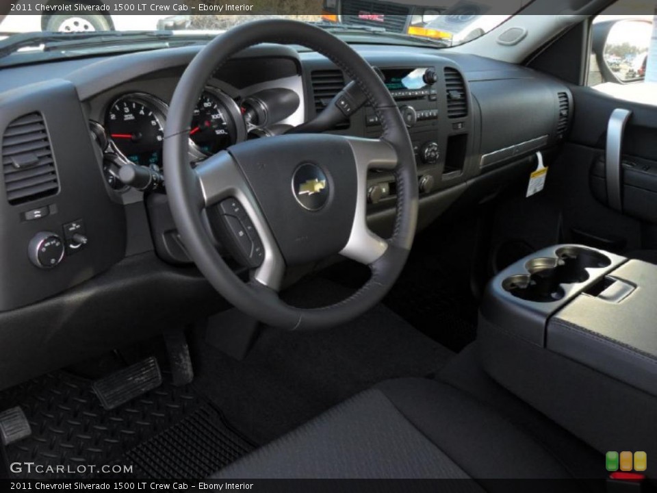 Ebony Interior Prime Interior for the 2011 Chevrolet Silverado 1500 LT Crew Cab #44234281