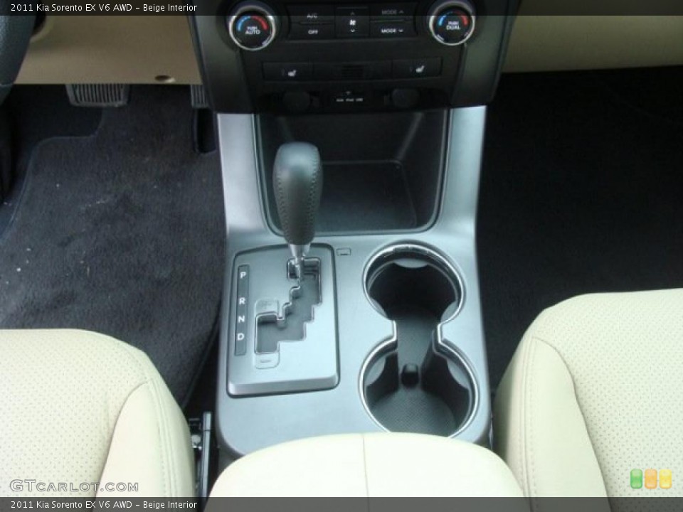Beige Interior Transmission for the 2011 Kia Sorento EX V6 AWD #44247864