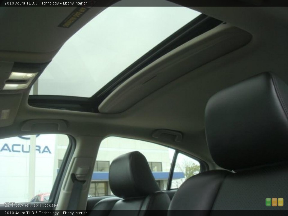 Ebony Interior Sunroof for the 2010 Acura TL 3.5 Technology #44260672