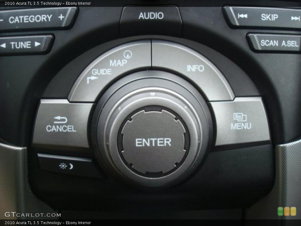 Ebony Interior Controls for the 2010 Acura TL 3.5 Technology #44260768